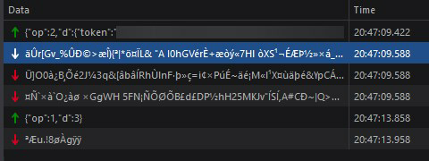 websocket gibberish